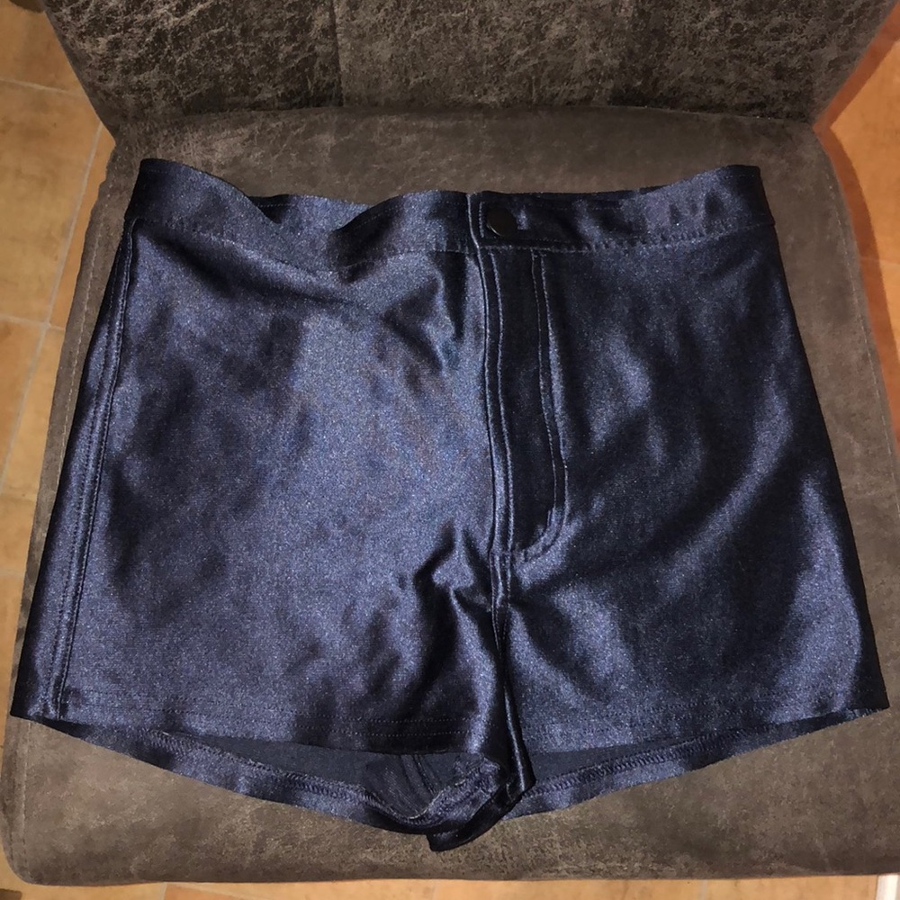 Blue shimmer shorts